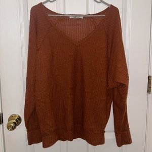 Lizard Thicket Waffle Knit Long Sleeve Blouse